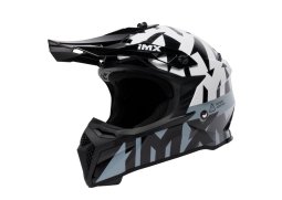IMX FMX-02 BLACK/WHITE/GREY/METALLIC GREY GLOSS GRAPHIC helma