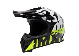 IMX FMX-02 BLACK/WHITE/FLO YELLOW/GREY GLOSS GRAPHIC helma