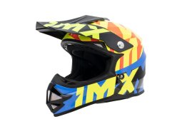 IMX FMX-01 JUNIOR BLACK/FLUO YELLOW/BLUE/FLUO RED dětská helma