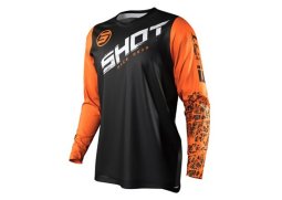 SHOT RACING DEVO SLAM černý/oranžový dětský dres