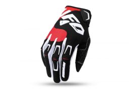 UFO 2023 rukavice na motokros IRIDIUM barva bílá / černá / červená