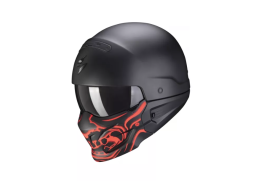 SCORPION EXO-COMBAT EVO SAMURAI matná černo/červená přilba