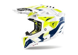 Airoh 2023 motokros helma AVIATOR 3.0 Spin žlutá / modrá