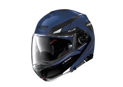 Moto helma Nolan N100-5 Plus Milestone N-Com Flat Cayman Blue 56