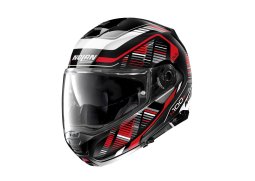 Moto helma Nolan N100-5 Plus Starboard N-com Glossy Black 45