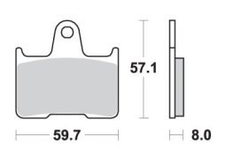 SBS brzdové destičky KH254 STREET EXCEL/RACING 
sintrované












