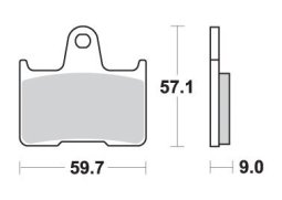 SBS brzdové destičky KH254 RACING DUAL CARBON











