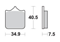 SBS brzdové destičky KH322 RACING DUAL CARBON 













