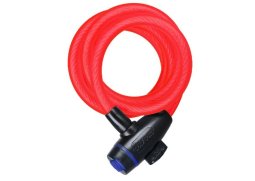 Bezpečnostní zámek Cable Lock, lano 1,8m x 12 mm, červený