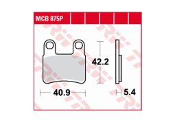 TRW MCB875P brzdové destičky