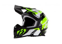 MAXX HELMETS - MX 633 cross helma černozelená reflex