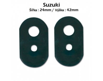 Indy Spacer (záslepka do kapoty pod blinkry), černý, Suzuki GSF650/S, SV650/S (od 03) DRZ400 SM/SV1000/GSX-R-600/1000 K1-K3, 24 x 42 mm