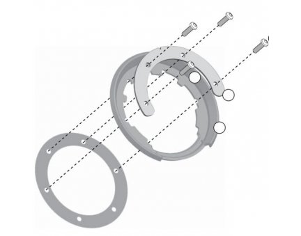 Kappa BF17K redukce pro montáž TANKLOCK tankvaku na víčko nádrže motorky BMW R 1200 GS (04-12), BMW R 1200 GS Adventure (14-18), BMW R 1200 RT (14-18), BMW R 1250 GS Adventure -19, BMW R 1250 RT -19 BMW R 1200 RT rok 14-18