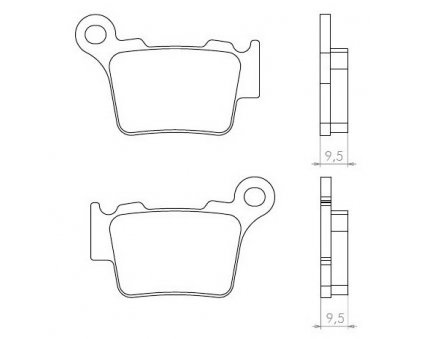 Brenta FT3056 zadní organické brzdové destičky na motorku KTM EXC 300 E rok 04-09