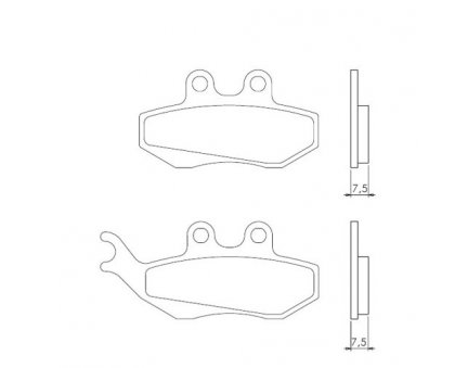 Brenta FT3017 přední organické brzdové destičky na motorku KEEWAY TX 125 SM rok 10-14