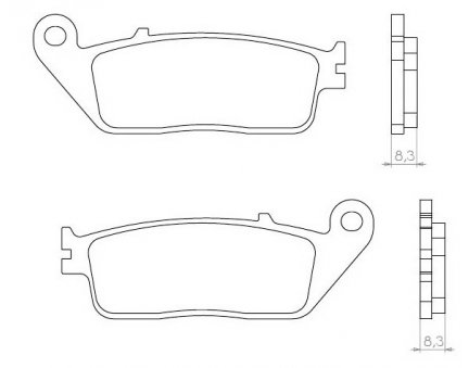 Brenta FT3059 zadní organické brzdové destičky na motorku KYMCO PEOPLE 250 rok 03-05