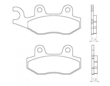 Brenta FT3063 zadní organické brzdové destičky na motorku TRIUMPH DAYTONA 955 CENTENNIAL rok 02-07