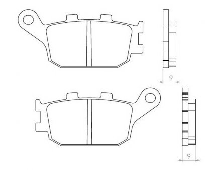 Brenta FT3072 zadní organické brzdové destičky na motorku SUZUKI DL 1000 V STROM rok 02-13