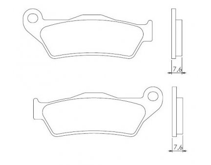 Brenta FT3027 přední organické brzdové destičky na motorku KTM SX 200 rok 02-06