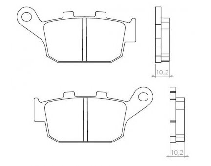 Brenta FT3073 zadní organické brzdové destičky na motorku HONDA XL 600 V TRANSALP rok 91-04