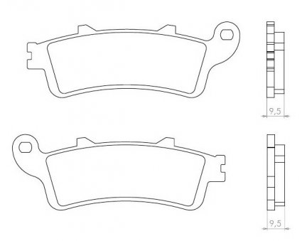 Brenta FT3023 zadní organické brzdové destičky na motorku HONDA NT 650 V DEAUVILLE rok 02-05