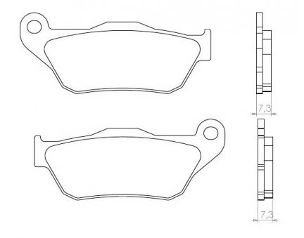 Brenta FT3080 přední organické brzdové destičky na motorku YAMAHA YP R 250 X-MAX rok 05-09