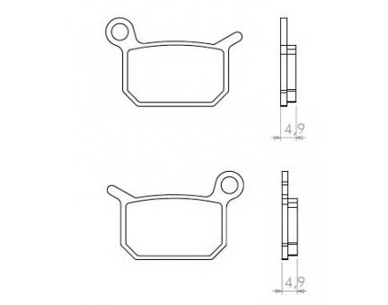 Brenta FT3032 přední organické brzdové destičky na motorku KTM SX 50 PRO SENJOR LC rok 02-09