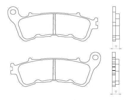 Brenta FT3081 přední organické brzdové destičky na motorku HONDA ST 1300 PAN EUROPEAN (bez ABS) rok 02-09