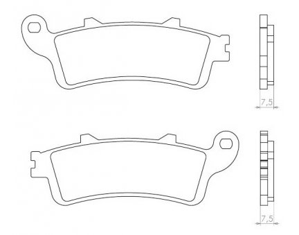 Brenta FT3023B přední organické brzdové destičky na motorku HONDA XL 1000 VARADERO TRAVEL ABS rok 04-06