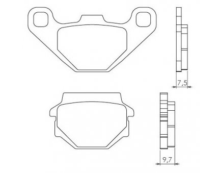 Brenta FT3095 zadní organické brzdové destičky na motorku KTM EXC 125 rok 89-91