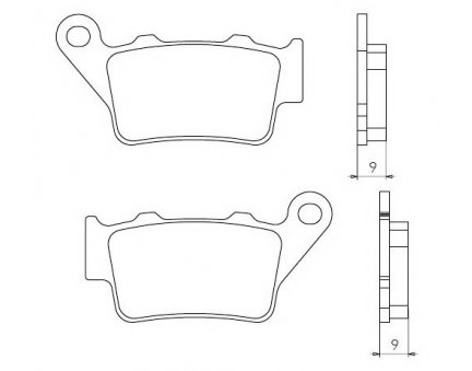 Brenta FT3088 zadní organické brzdové destičky na motorku KTM EXC 250 rok 94-03