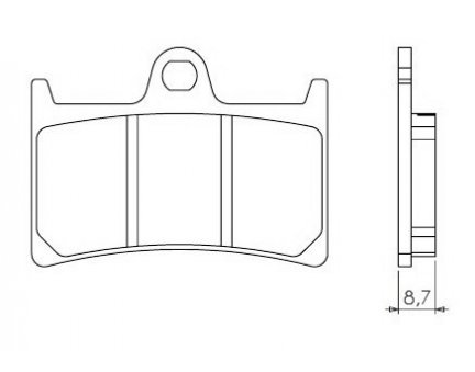 Brenta FT3094 přední organické brzdové destičky na motorku YAMAHA TDM 900 rok 02-14