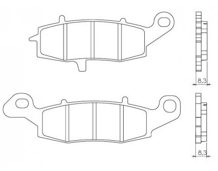 Brenta FT3091 zadní organické brzdové destičky na motorku KAWASAKI VN 1700 CLASSIC rok 09-14