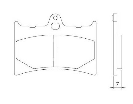 Brenta FT4031 zadní sintrované brzdové destičky na motorku KTM GS 250 rok 86-87