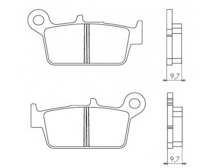 Brenta FT4087 zadní sintrovane brzdové destičky na motorku HONDA NX 500 DOMINATOR rok 1998