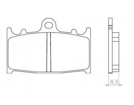 Brenta FT4062 přední sintrované brzdové destičky na motorku KAWASAKI VN 2000 rok 04-12