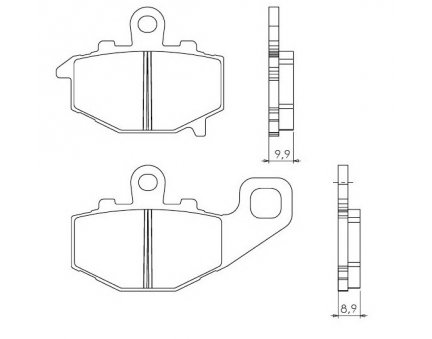 Brenta FT4089 zadní sintrované brzdové destičky na motorku KAWASAKI ZX 6R 600 NINJA rok 94-13