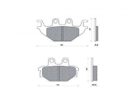 Brenta FT4133 zadní sintrované brzdové destičky na motorku TGB BLADE 425 rok 07-10