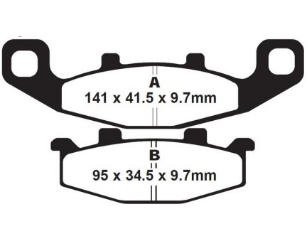 EBC FA129 přední organické brzdové destičky na motorku KAWASAKI GTR 1000 rok 94-03