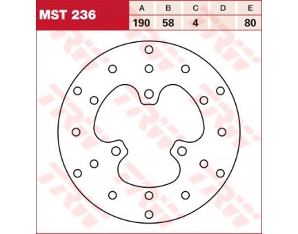 TRW MST236 brzdový kotouč, přední PIAGGIO TYPHOON 50 rok 93-09