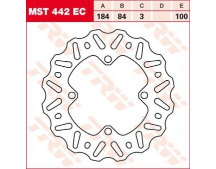 TRW MST442EC brzdový kotouč, zadní KAWASAKI KX 85 rok 01-12