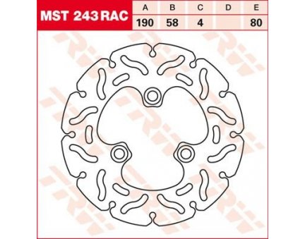 TRW MST243RAC brzdový kotouč, přední DERBI PADDOCK 50 ST rok 96-99