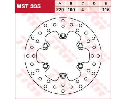 TRW MST335 brzdový kotouč, zadní KAWASAKI KDX 220 RA4 rok 97-03