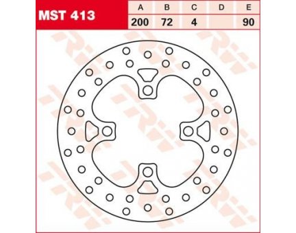 TRW MST413 brzdový kotouč, zadní KAWASAKI ATV KXF 250 TECATE A1/A2 rok 08-14