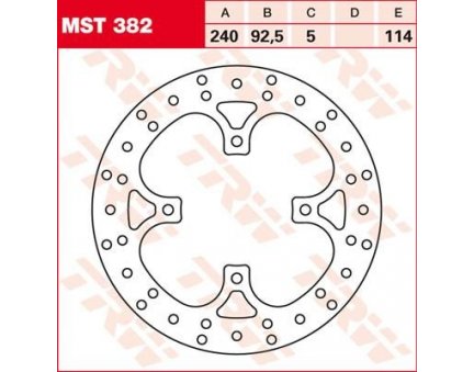 TRW MST382 brzdový kotouč, zadní YAMAHA YP R 250 X-MAX rok 05-13