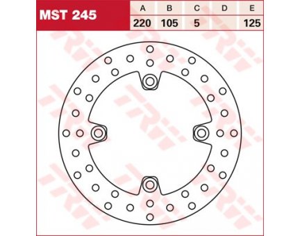 TRW MST245 brzdový kotouč, zadní HONDA NX 650 DOMINATOR rok 90-12