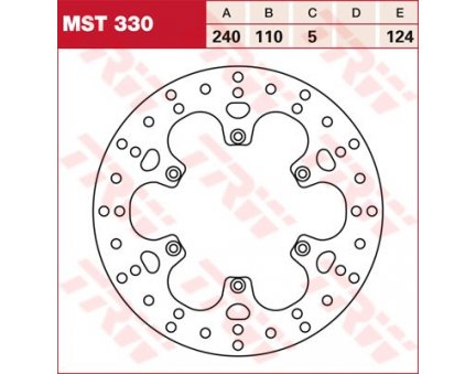 TRW MST330 brzdový kotouč, zadní BMW G 650 GS rok 09-15