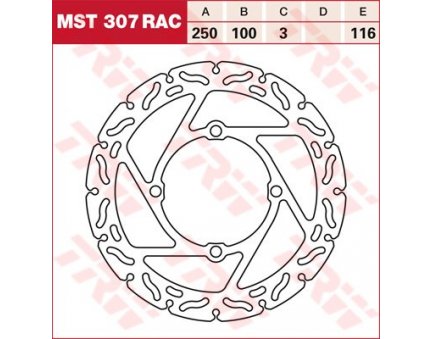 TRW MST307RAC brzdový kotouč, přední KAWASAKI KDX 200 E6, H1-H3 rok 94-99