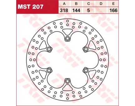 TRW MST207 brzdový kotouč, přední HONDA NTV 650 BROS rok 88-92