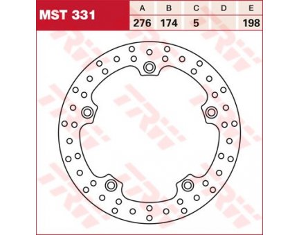 TRW MST331 brzdový kotouč, zadní BMW R 850 R rok 95-06